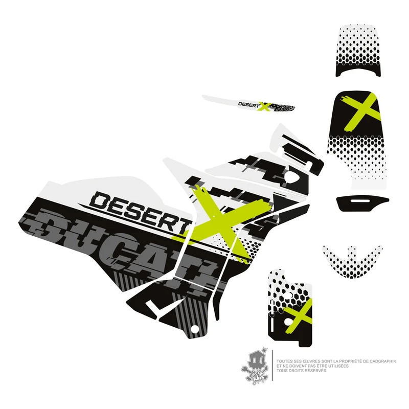 DUCATI KIT DÉCO - DESERT X - ACIDE PIX - ONLY 50