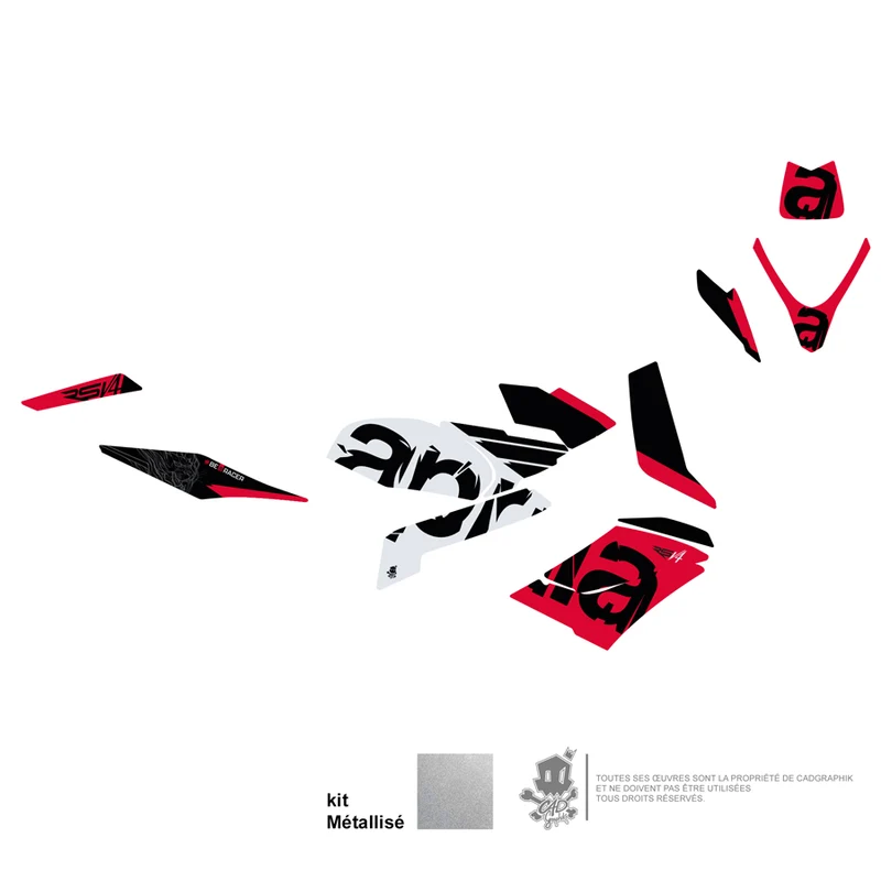APRILIA KIT DÉCO - RSV4 1100 R19-METALLIC-ONLY 50