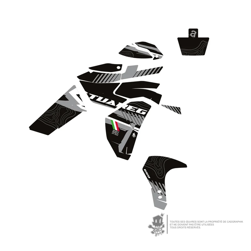 APRILIA KIT DÉCO - TUAREG 660 GREY - ONLY 50