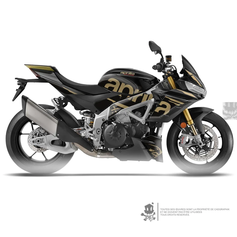 APRILIA KIT DÉCO - TUONO V4 FACTORY - MÉTALIC - BLACK GOLD - ONLY 50