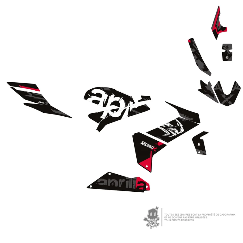 APRILIA KIT DÉCO - RS 660 X BLACK APR3 - ONLY 50
