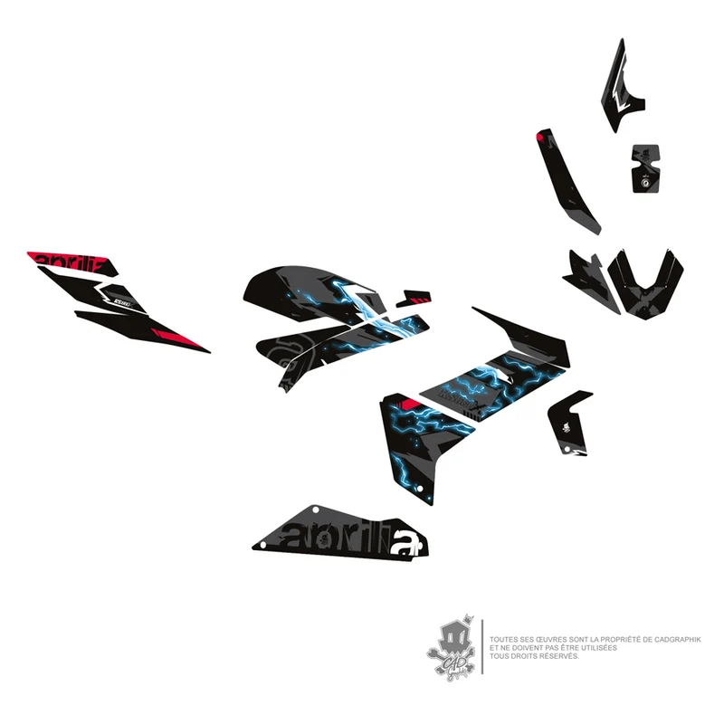 APRILIA KIT DÉCO - RS 660 X BLACK FULMINE - ONLY 50