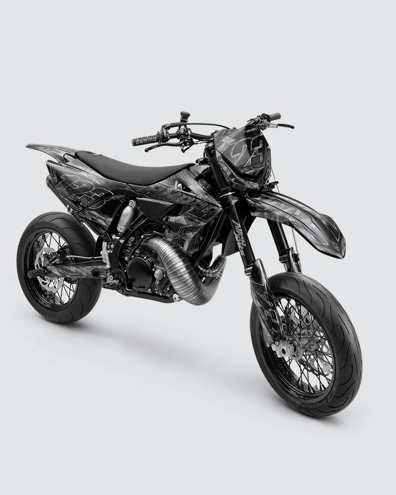 NEONX - Kit Déco Supermotard Semi-Personnalisable - Noir