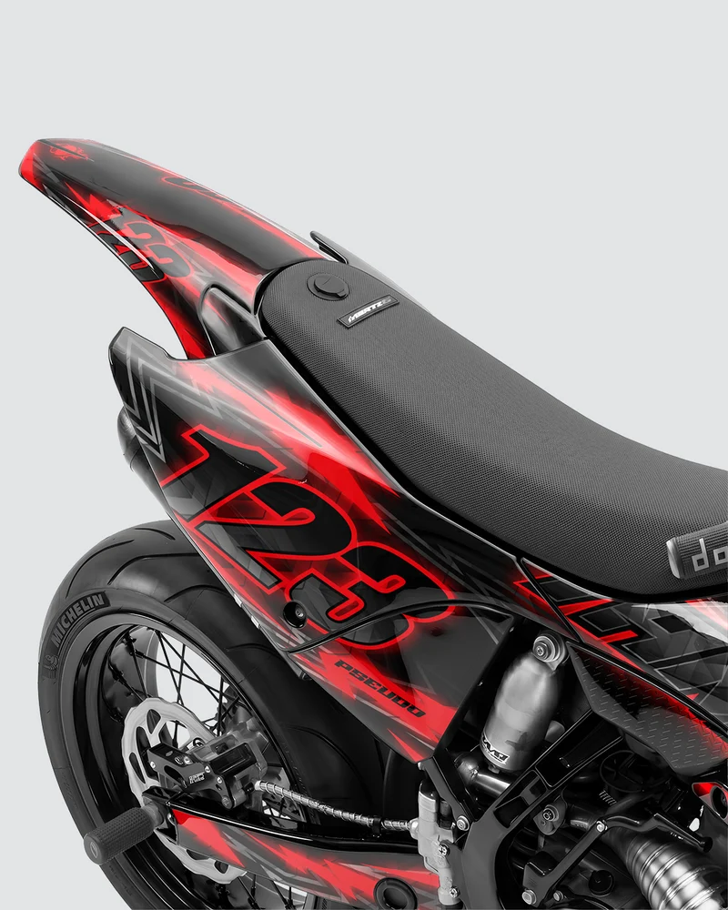 NEONX - Kit Déco Supermotard Semi-Personnalisable - Rouge