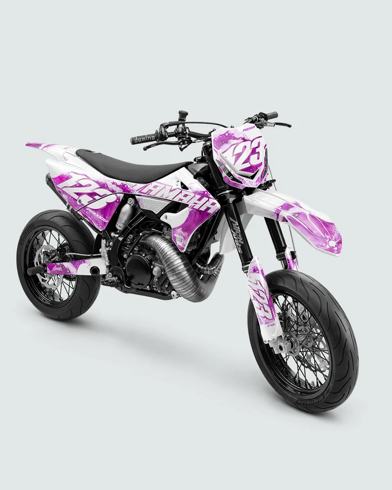 TSUMIX - Kit Déco Supermotard Semi-Personnalisable - Rose