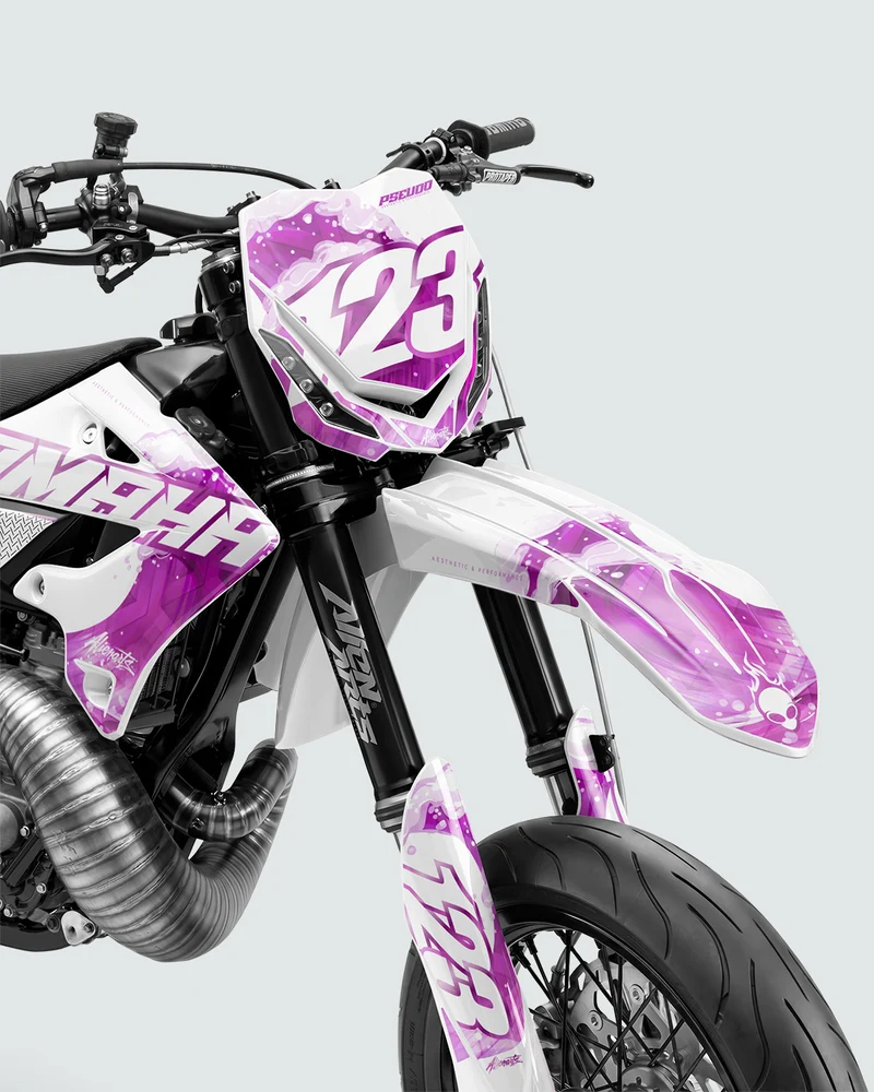 TSUMIX - Kit Déco Supermotard Semi-Personnalisable - Rose