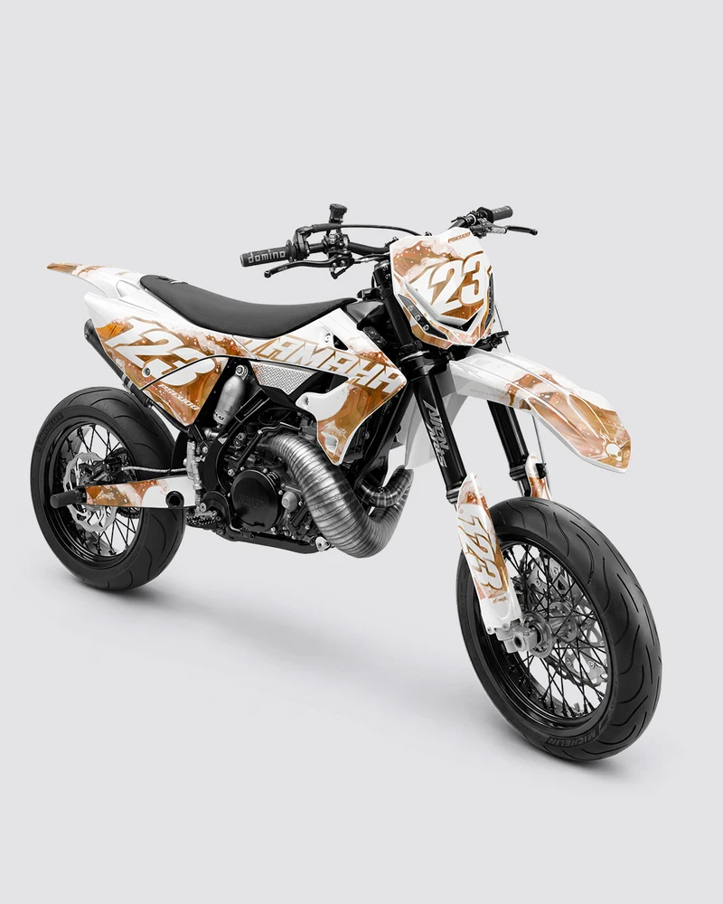 TSUMIX - Kit Déco Supermotard Semi-Personnalisable - Orange