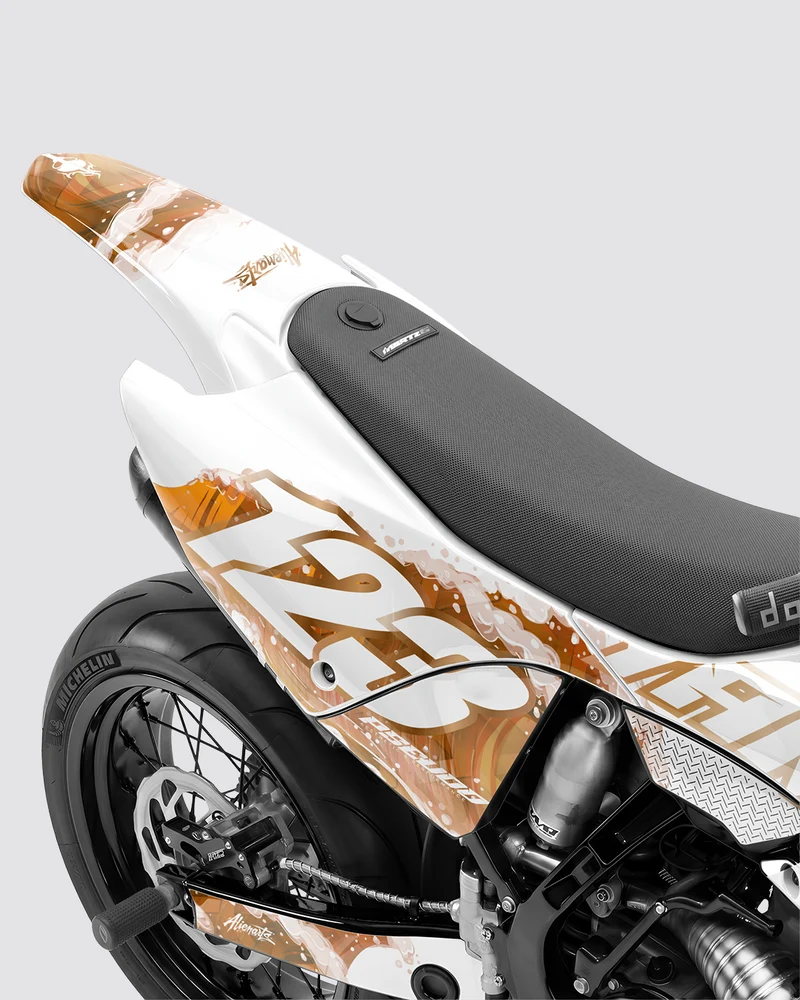 TSUMIX - Kit Déco Supermotard Semi-Personnalisable - Orange