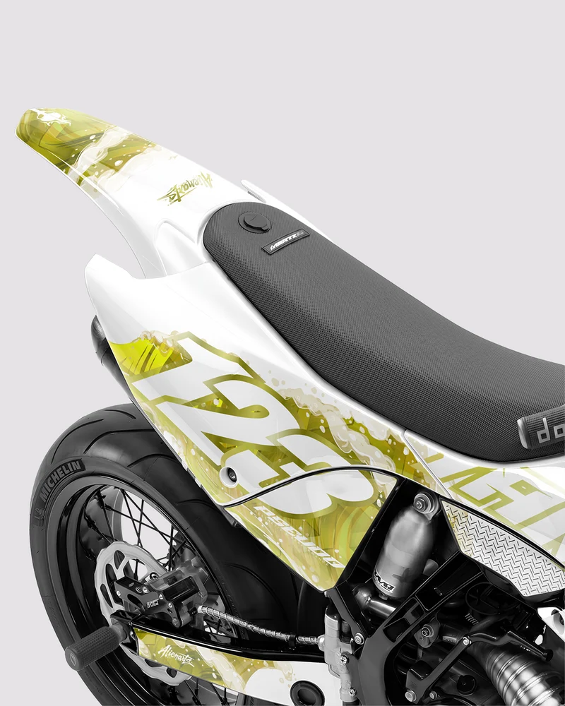 TSUMIX - Kit Déco Supermotard Semi-Personnalisable - Jaune
