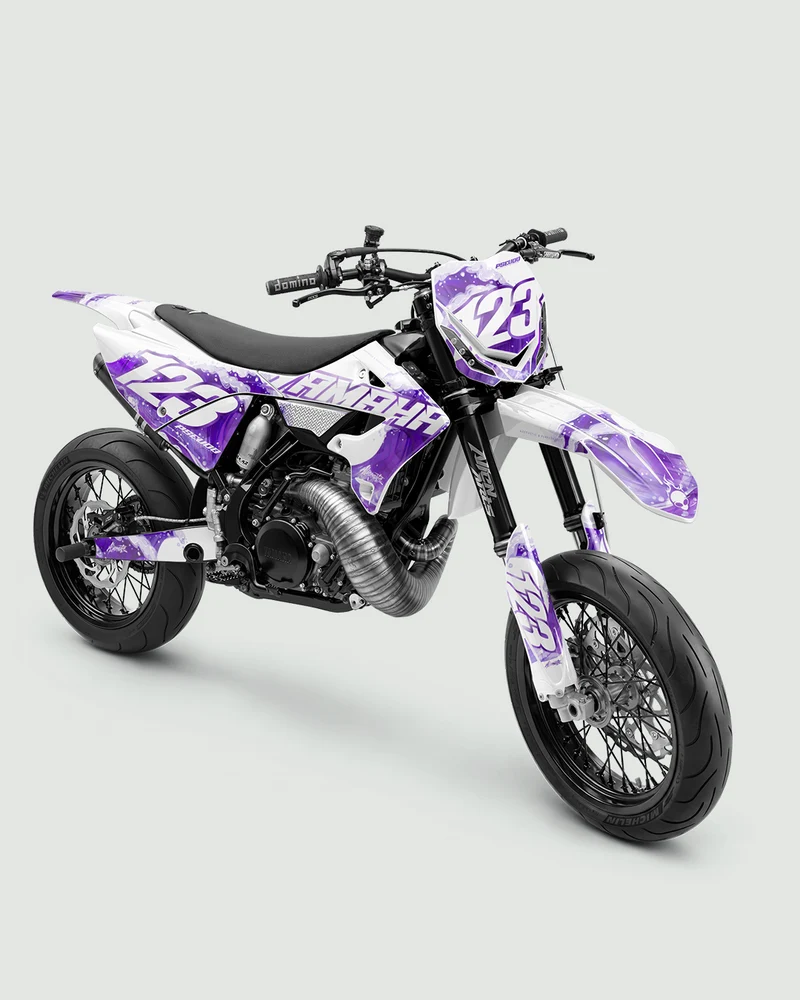 TSUMIX - Kit Déco Supermotard Semi-Personnalisable - Violet