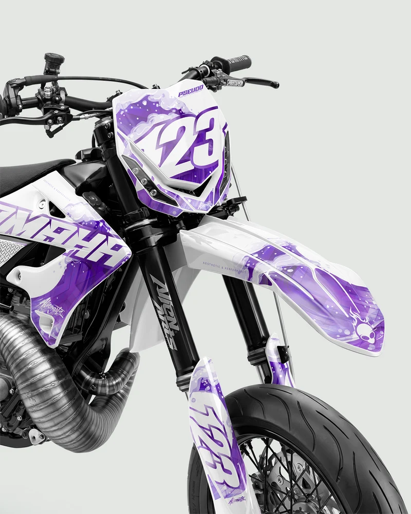 TSUMIX - Kit Déco Supermotard Semi-Personnalisable - Violet