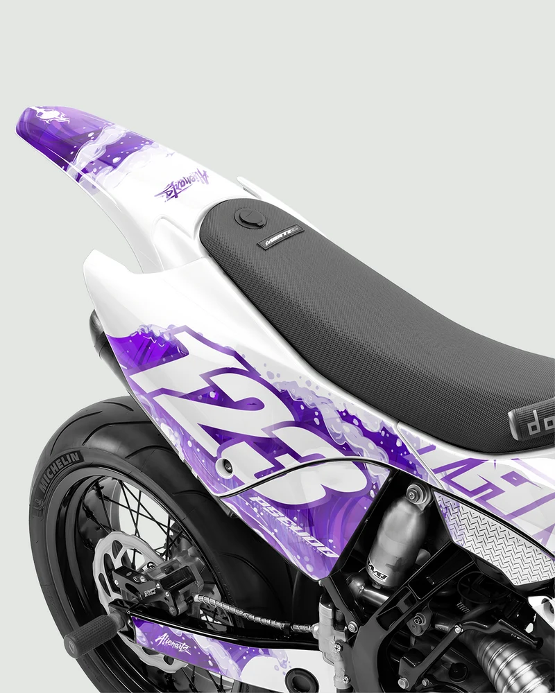 TSUMIX - Kit Déco Supermotard Semi-Personnalisable - Violet