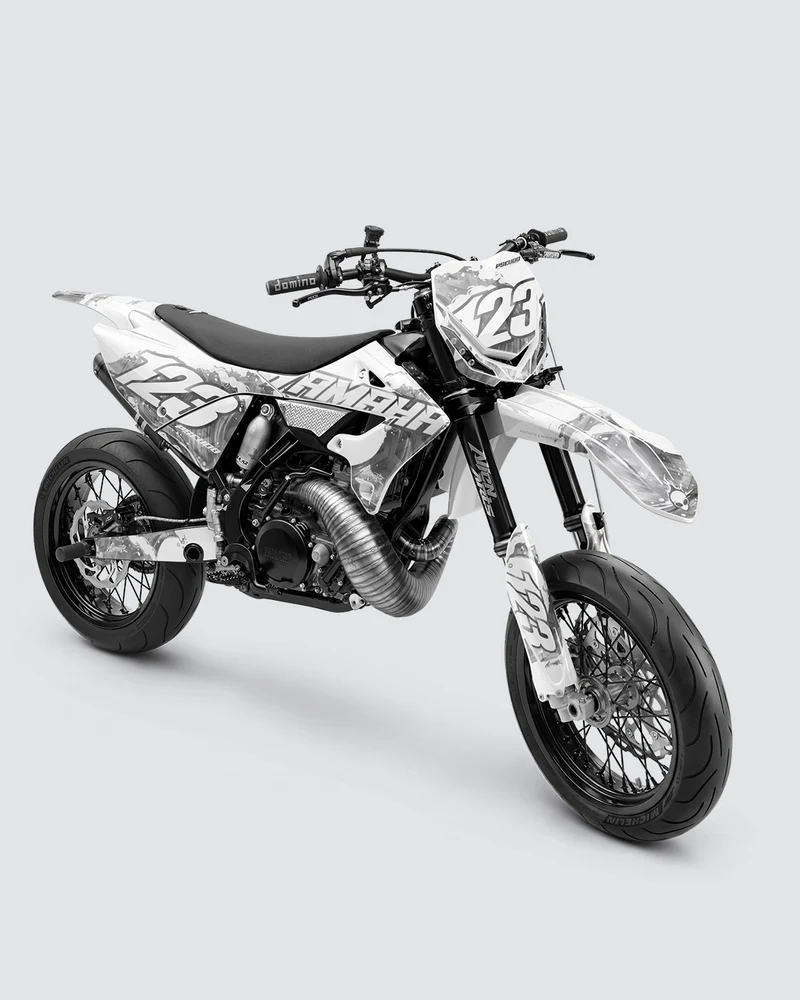 TSUMIX - Kit Déco Supermotard Semi-Personnalisable - Noir