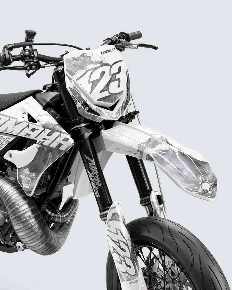 TSUMIX - Kit Déco Supermotard Semi-Personnalisable - Noir