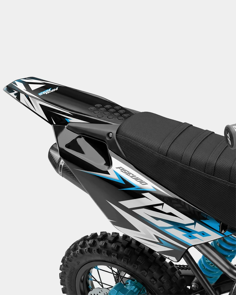 CRYNEX - Kit Déco Dirt Bike Semi-Personnalisable - Bleu
