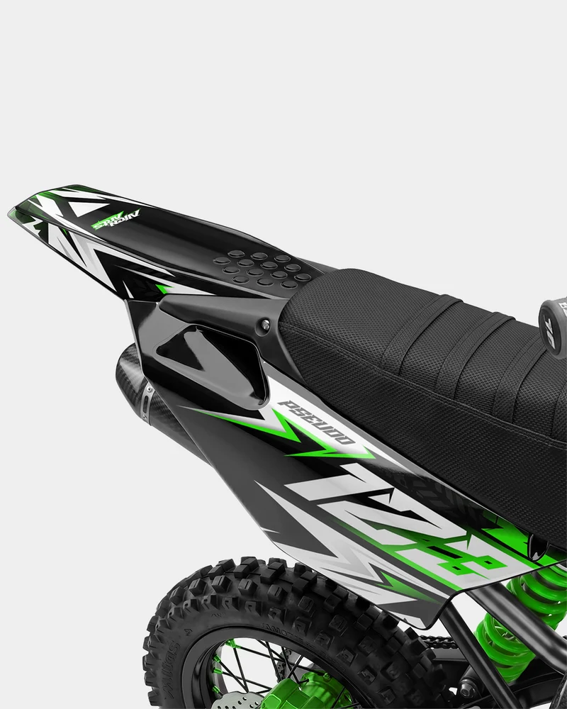 CRYNEX - Kit Déco Dirt Bike Semi-Personnalisable - Vert