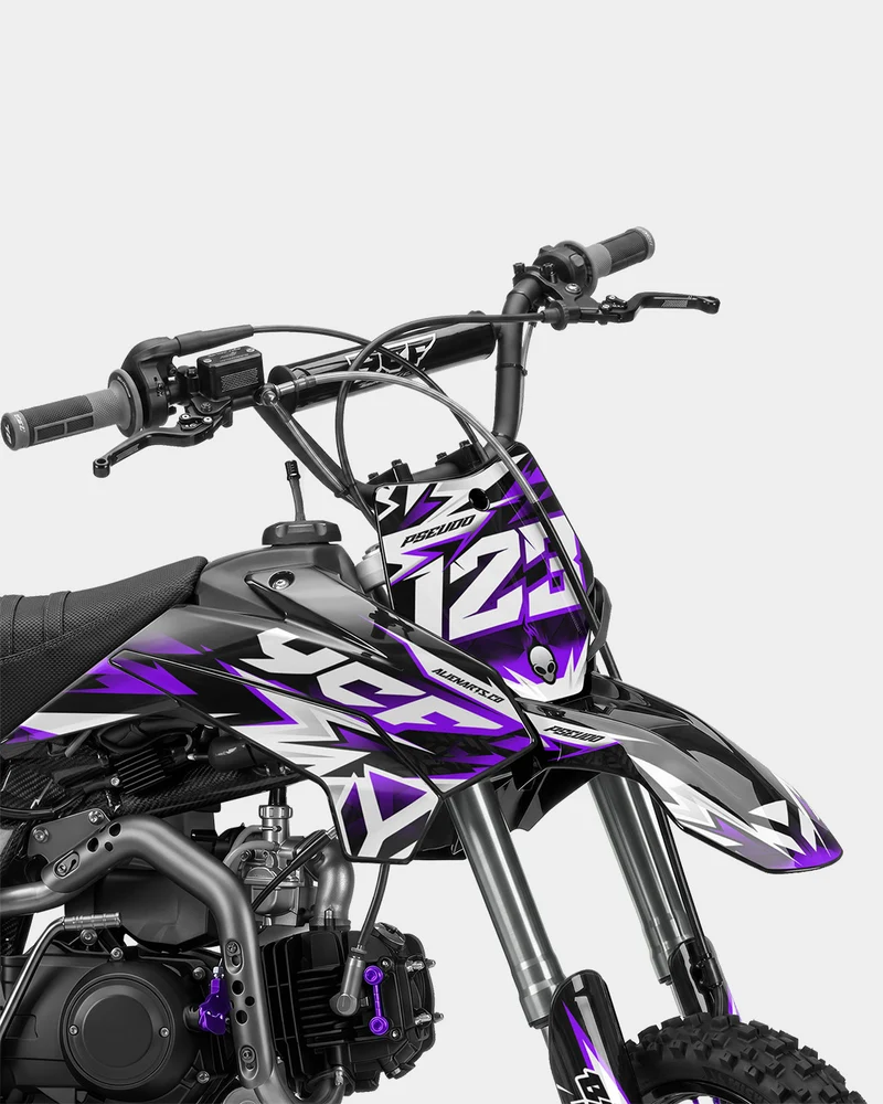 CRYNEX - Kit Déco Dirt Bike Semi-Personnalisable - Violet