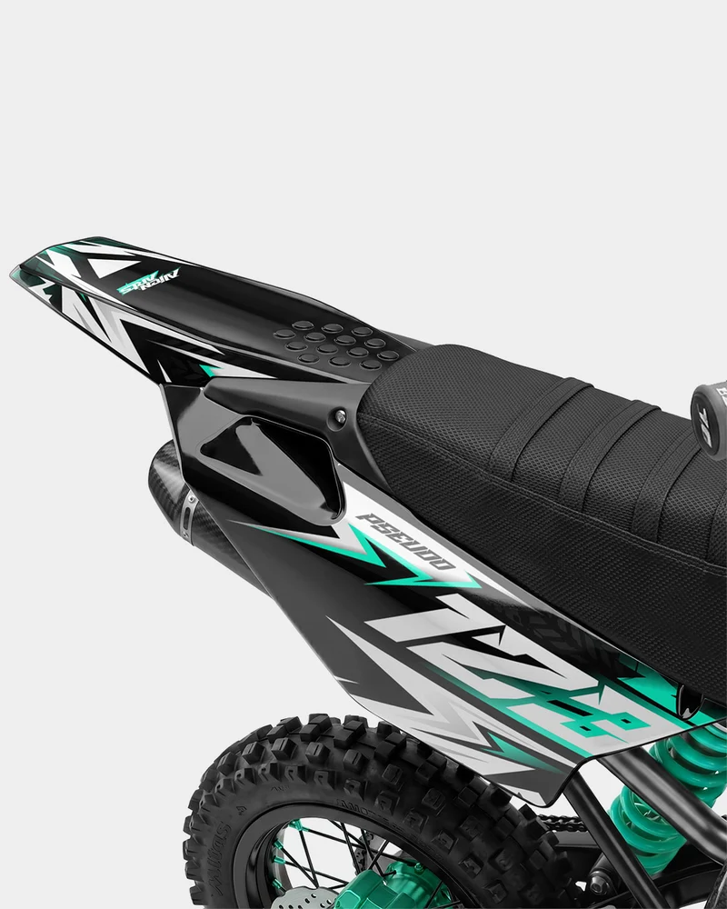 CRYNEX - Kit Déco Dirt Bike Semi-Personnalisable - Turquoise