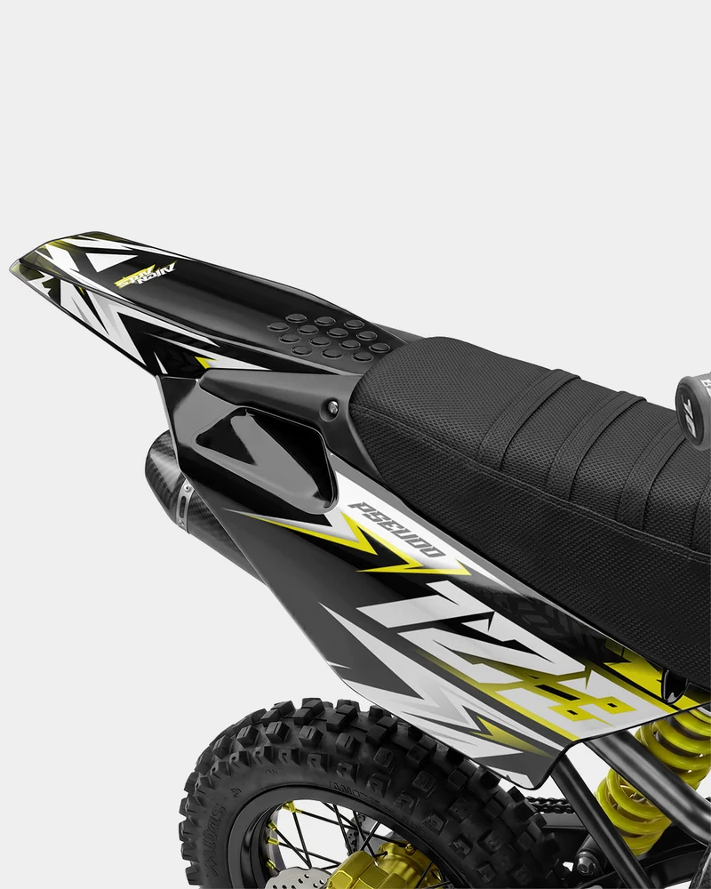 CRYNEX - Kit Déco Dirt Bike Semi-Personnalisable - Jaune