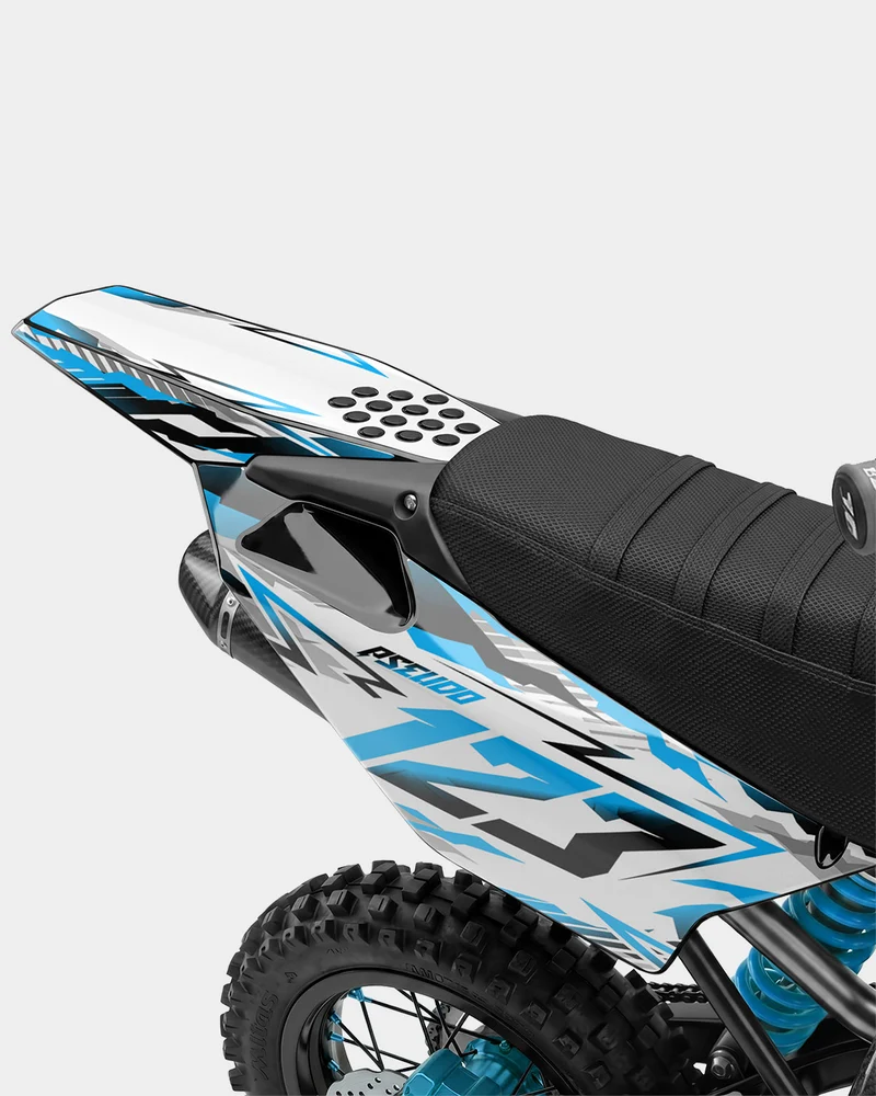 FERAL - Kit Déco Dirt Bike Semi-Personnalisable - Bleu