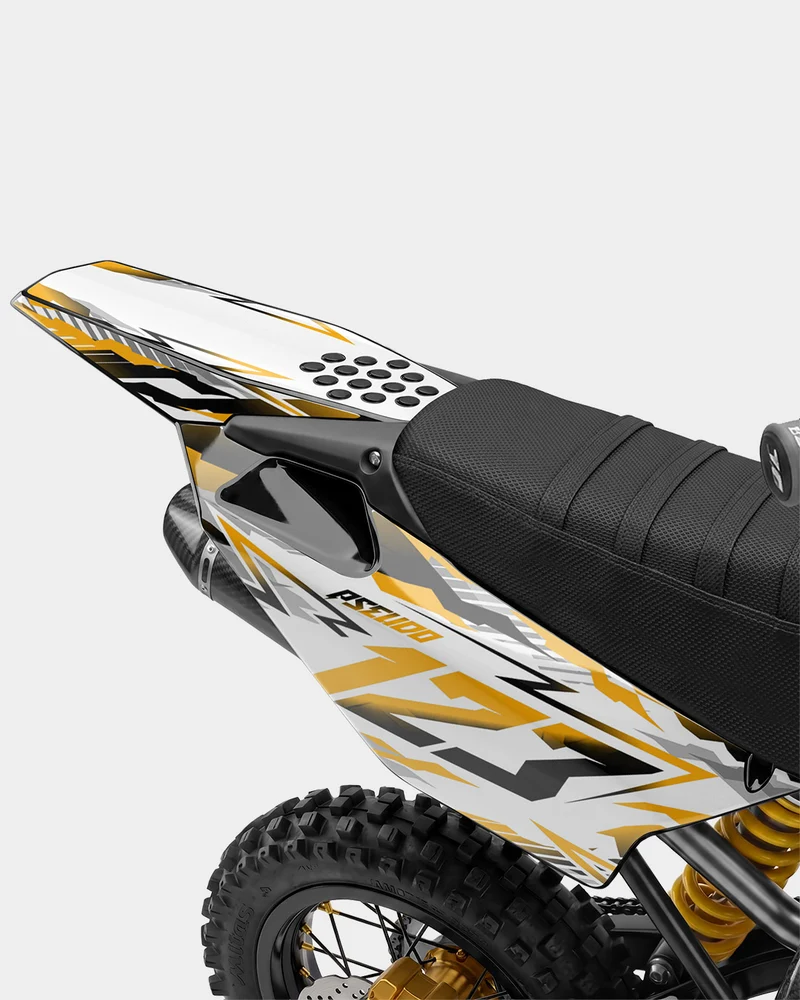 FERAL - Kit Déco Dirt Bike Semi-Personnalisable - Jaune foncé