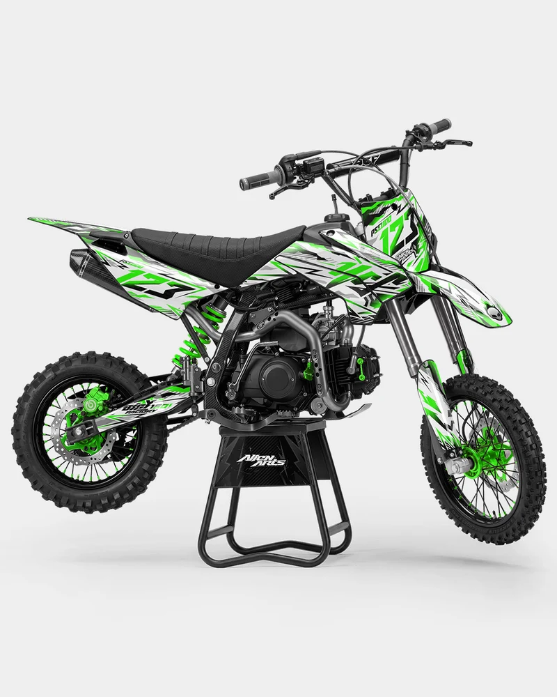 FERAL - Kit Déco Dirt Bike Semi-Personnalisable - Vert