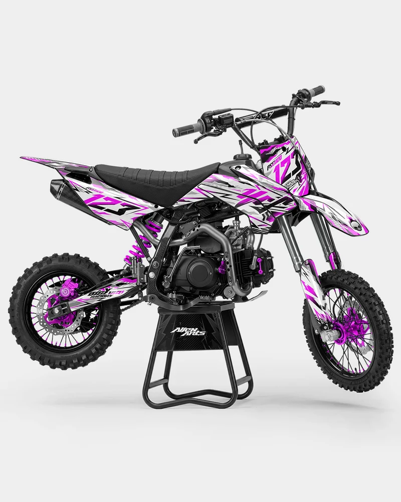 FERAL - Kit Déco Dirt Bike Semi-Personnalisable - Rose