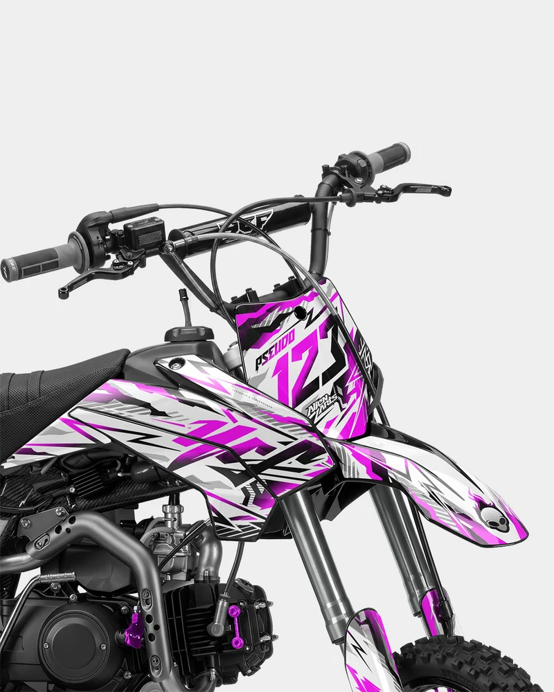 FERAL - Kit Déco Dirt Bike Semi-Personnalisable - Rose