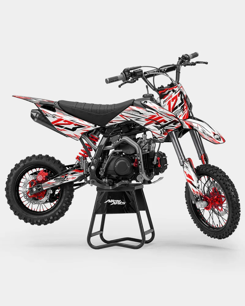 FERAL - Kit Déco Dirt Bike Semi-Personnalisable - Rouge