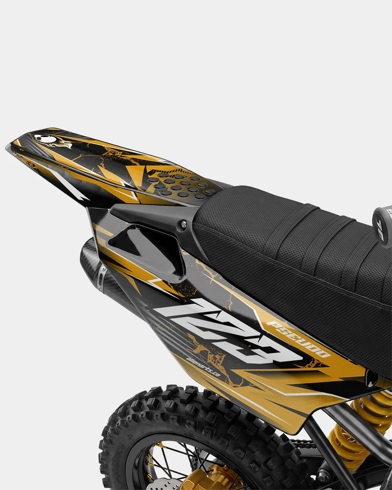 GRUDGE - Kit Déco Dirt Bike Semi-Personnalisable - Jaune foncé