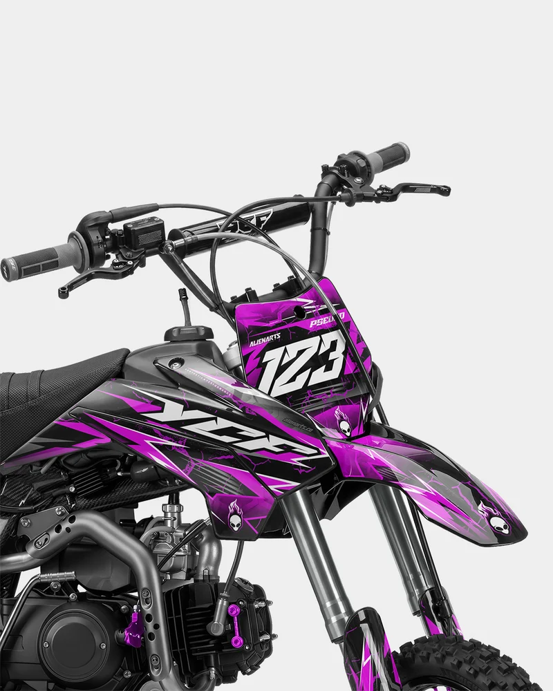 GRUDGE - Kit Déco Dirt Bike Semi-Personnalisable - Rose