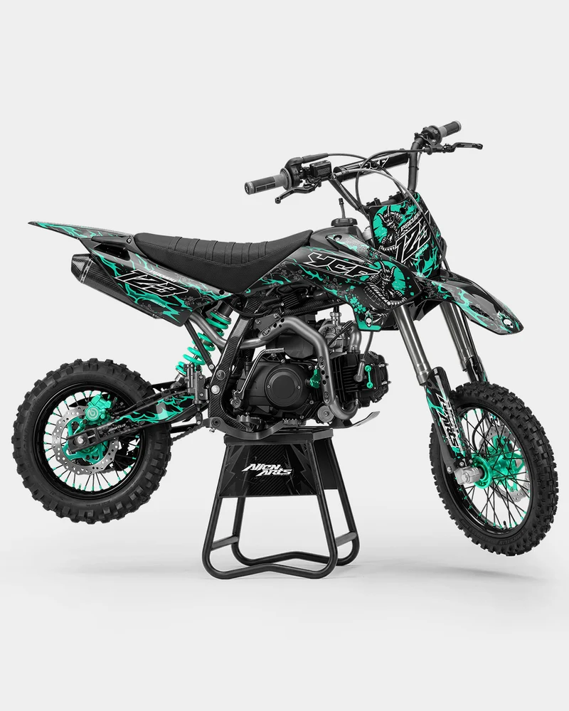 SENKA - Kit Déco Dirt Bike Semi-Personnalisable - Turquoise