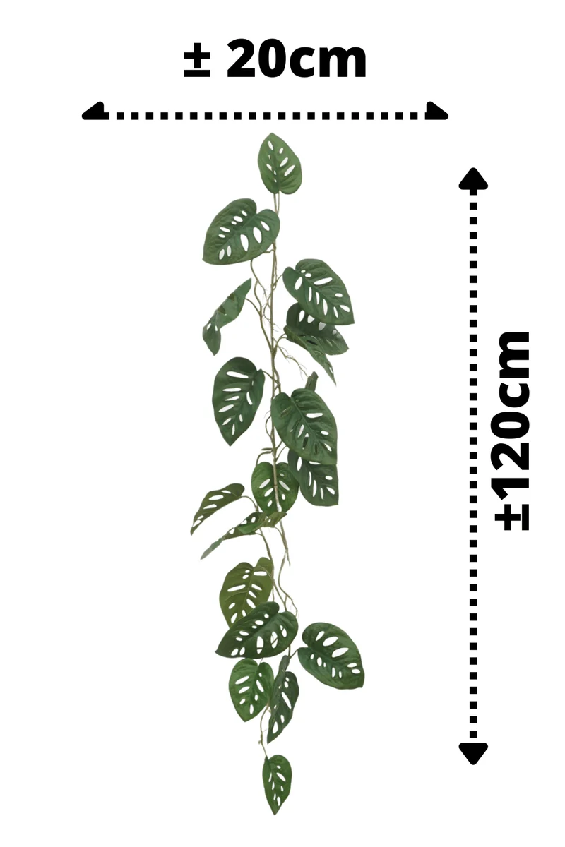 Monstera Monkey Bush künstliche Girlande 120cm