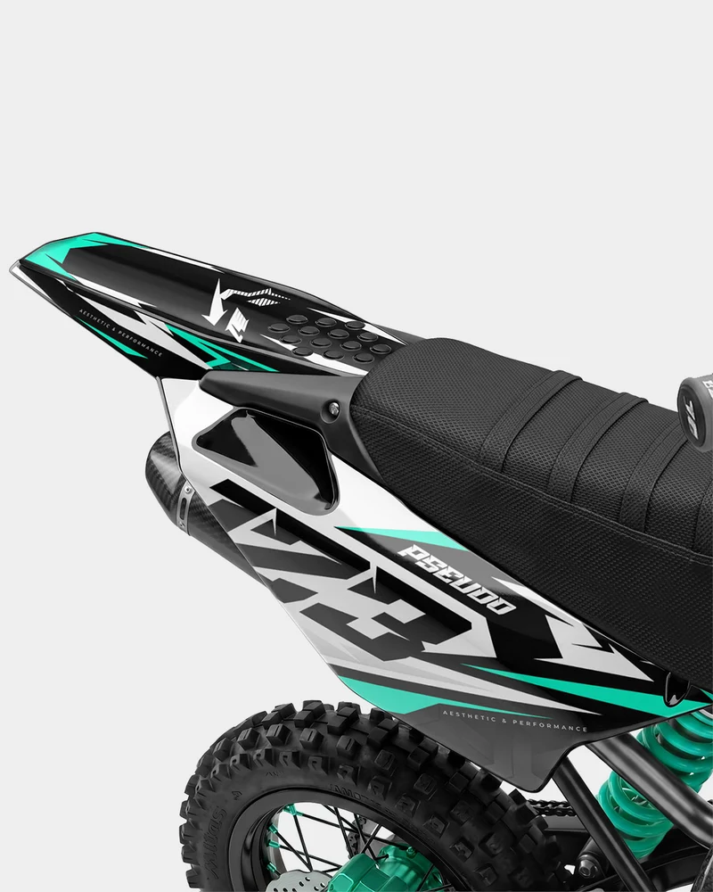 TOHARI - Kit Déco Dirt Bike Semi-Personnalisable - Turquoise