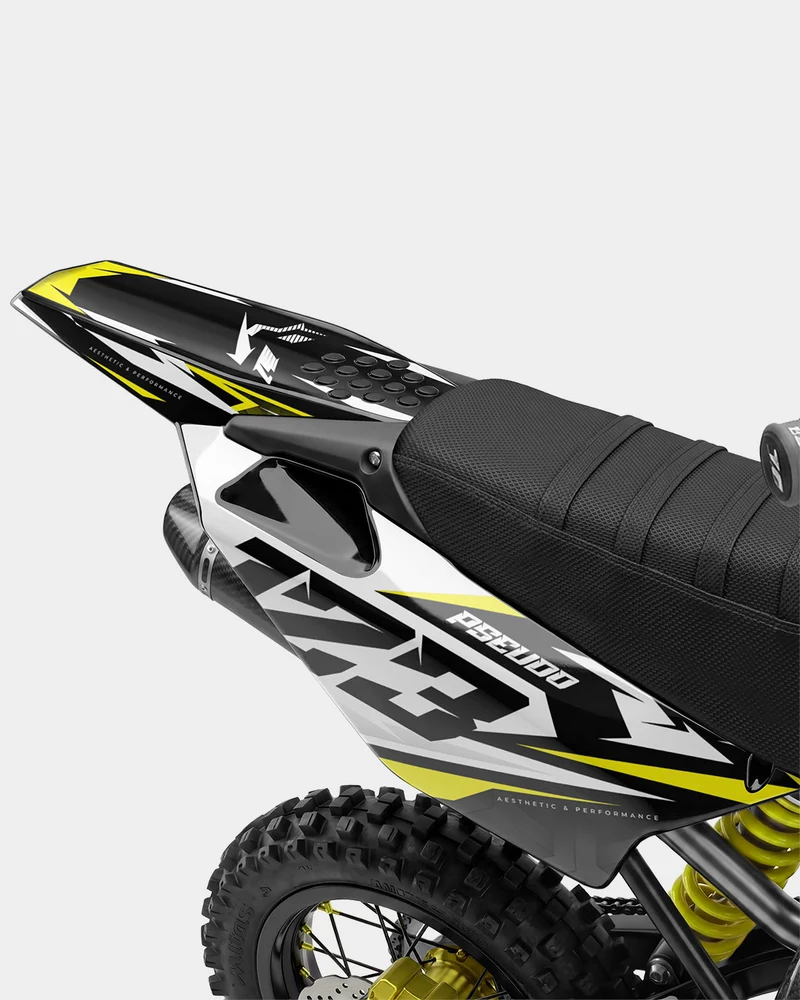 TOHARI - Kit Déco Dirt Bike Semi-Personnalisable - Jaune