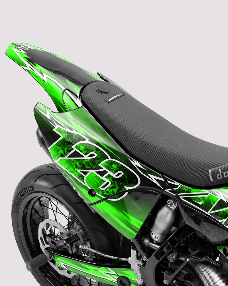 XONIX - Kit Déco Supermotard Semi-Personnalisable - Vert