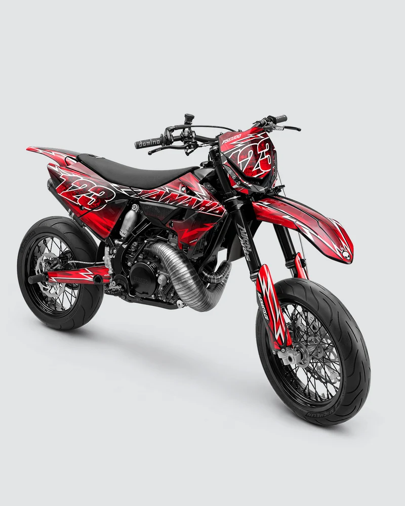 XONIX - Kit Déco Supermotard Semi-Personnalisable - Rouge