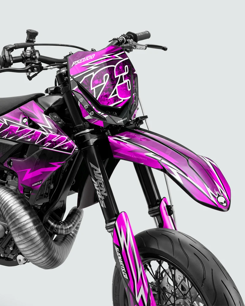 XONIX - Kit Déco Supermotard Semi-Personnalisable - Rose