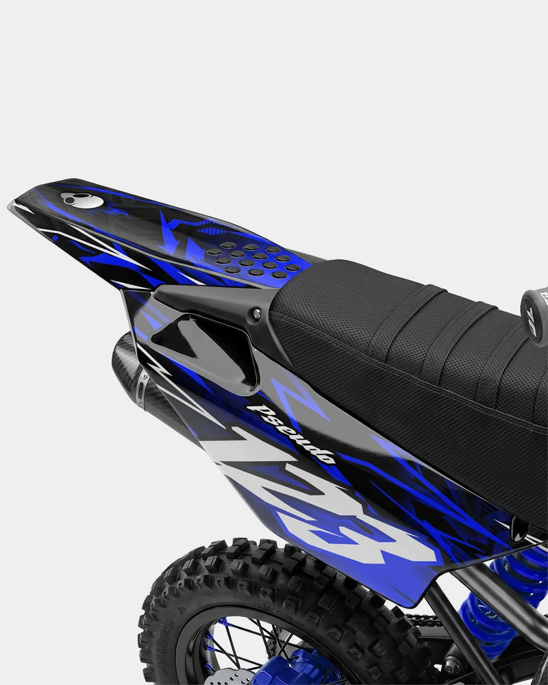 KULOT - Kit Déco Dirt Bike Semi-Personnalisable - Bleu foncé