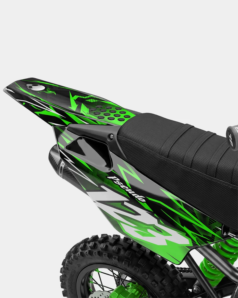 KULOT - Kit Déco Dirt Bike Semi-Personnalisable - Vert