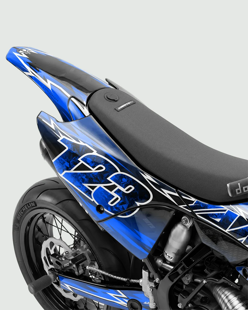 XONIX - Kit Déco Supermotard Semi-Personnalisable - Bleu