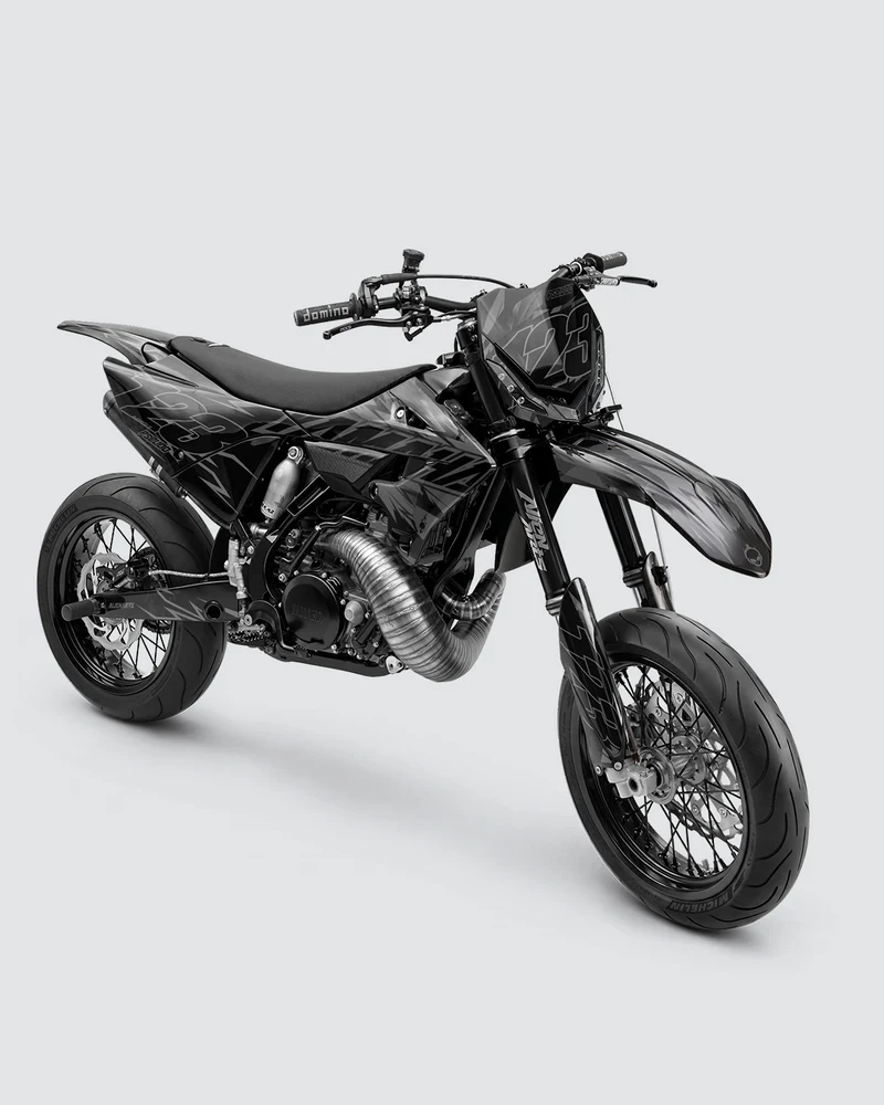 PULSAR - Kit Déco Supermotard Semi-Personnalisable - Noir