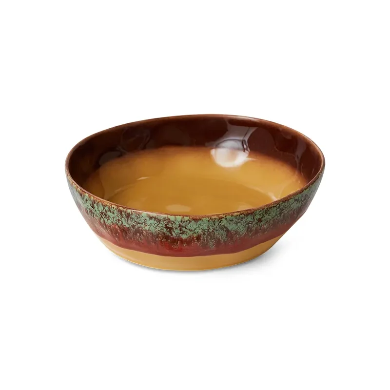 HKliving Pastateller tief – 2er Set Pasta Bowl aus Keramik, 4 Dekore