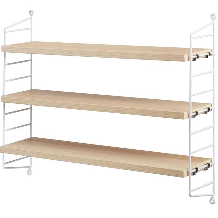 String Pocket Wandregal – Holz & Metall - String Furniture