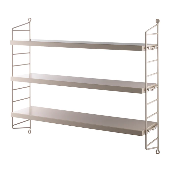 String Pocket Wandregal – Holz & Metall - String Furniture