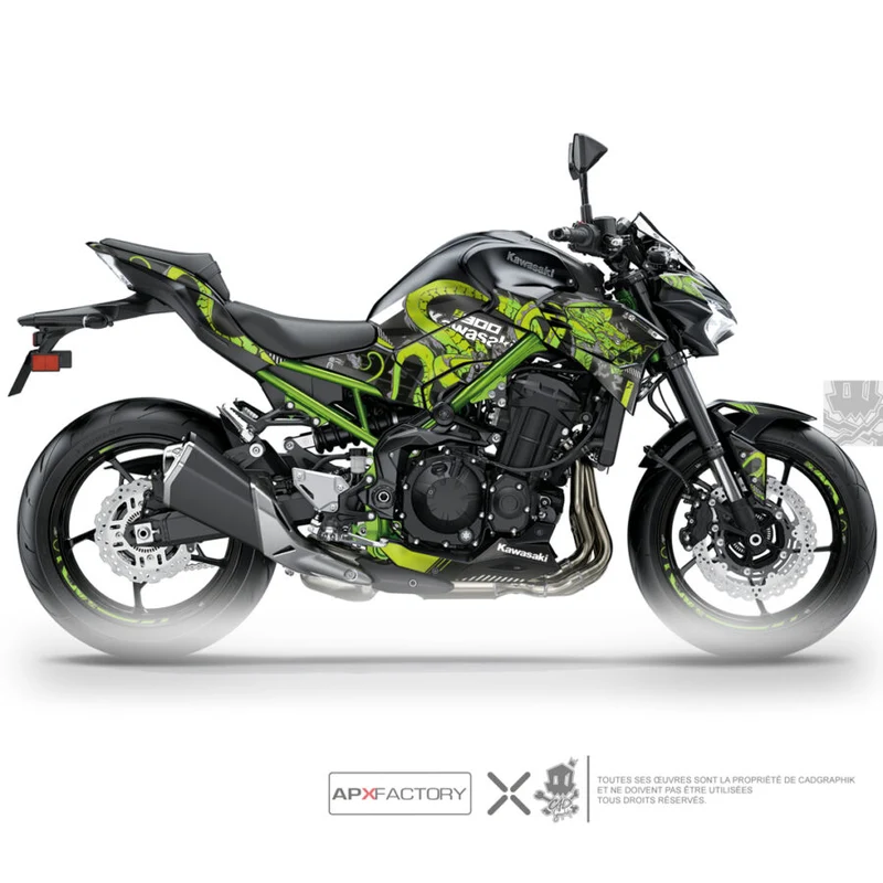 KAWASAKI KIT DÉCO MÉTALLISÉ- Z900 DRAGON - ONLY X