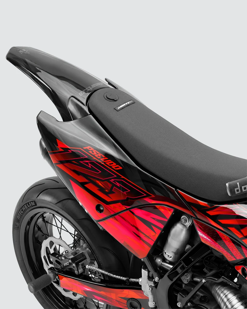 NITROGEN - Kit Déco Supermotard Semi-Personnalisable - Rouge