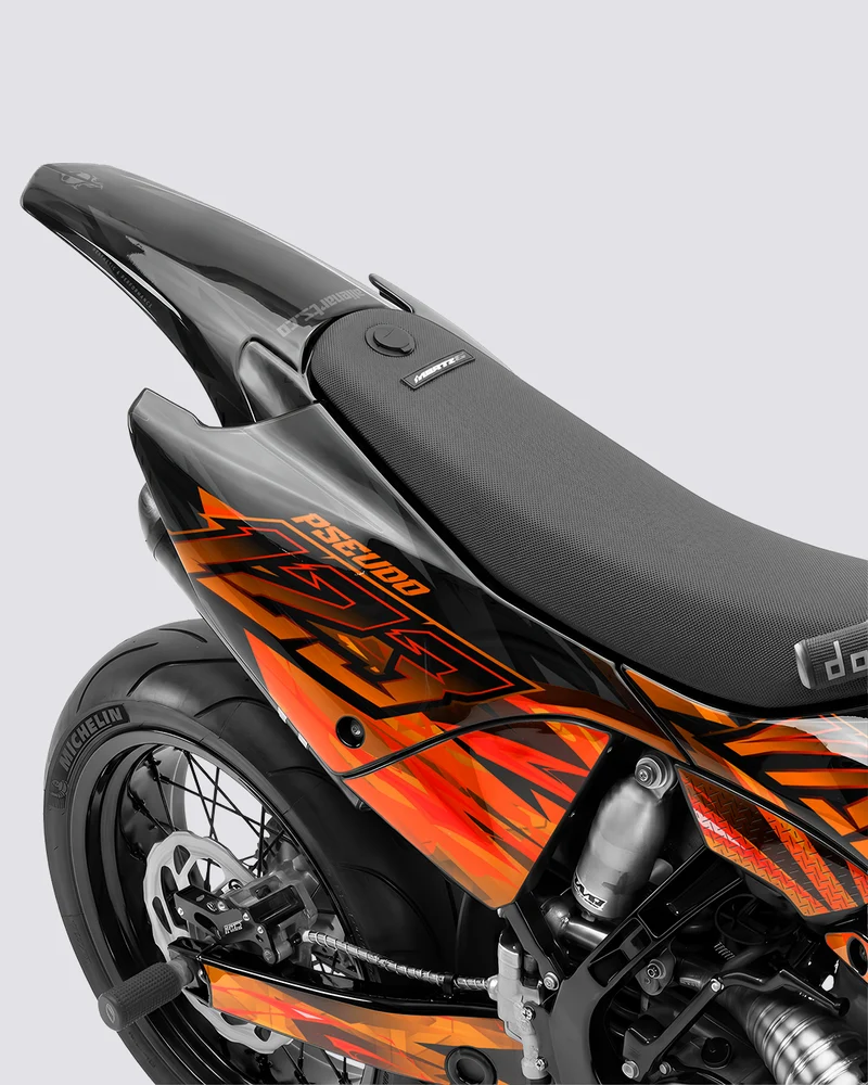 NITROGEN - Kit Déco Supermotard Semi-Personnalisable - Orange