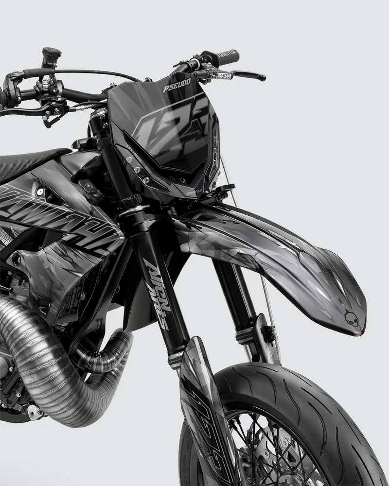 NITROGEN - Kit Déco Supermotard Semi-Personnalisable - Noir
