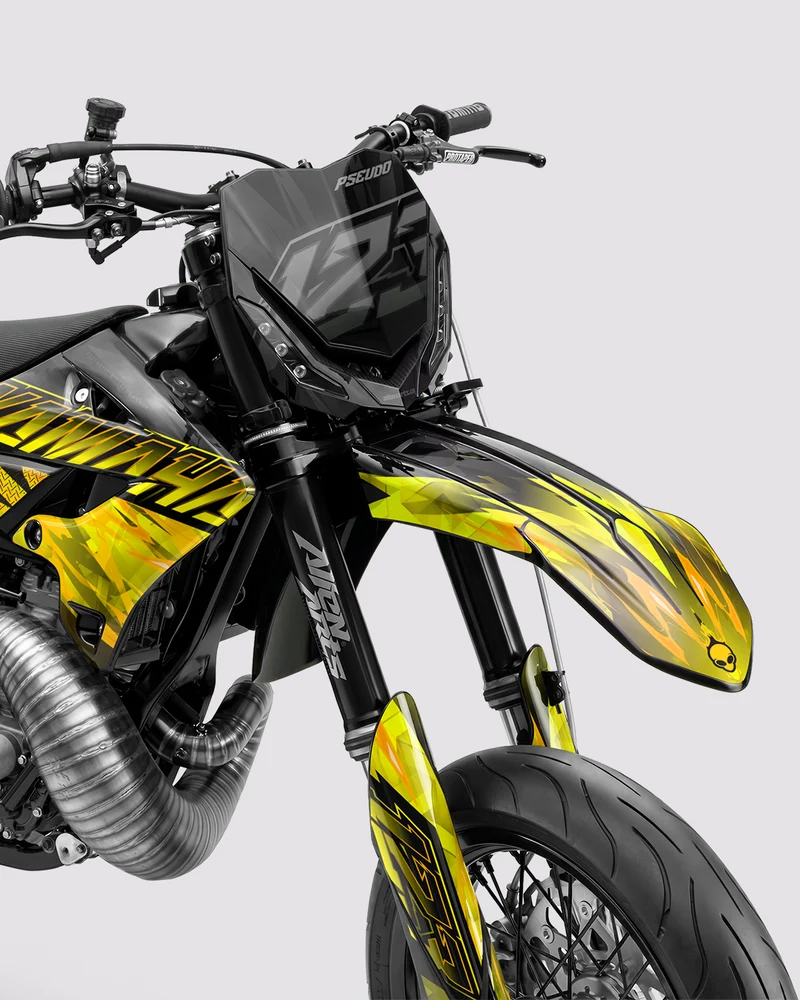 NITROGEN - Kit Déco Supermotard Semi-Personnalisable - Jaune